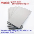Black and grey light-sensitive mat for calligraphy seal creation measuring 330mm by 110mm