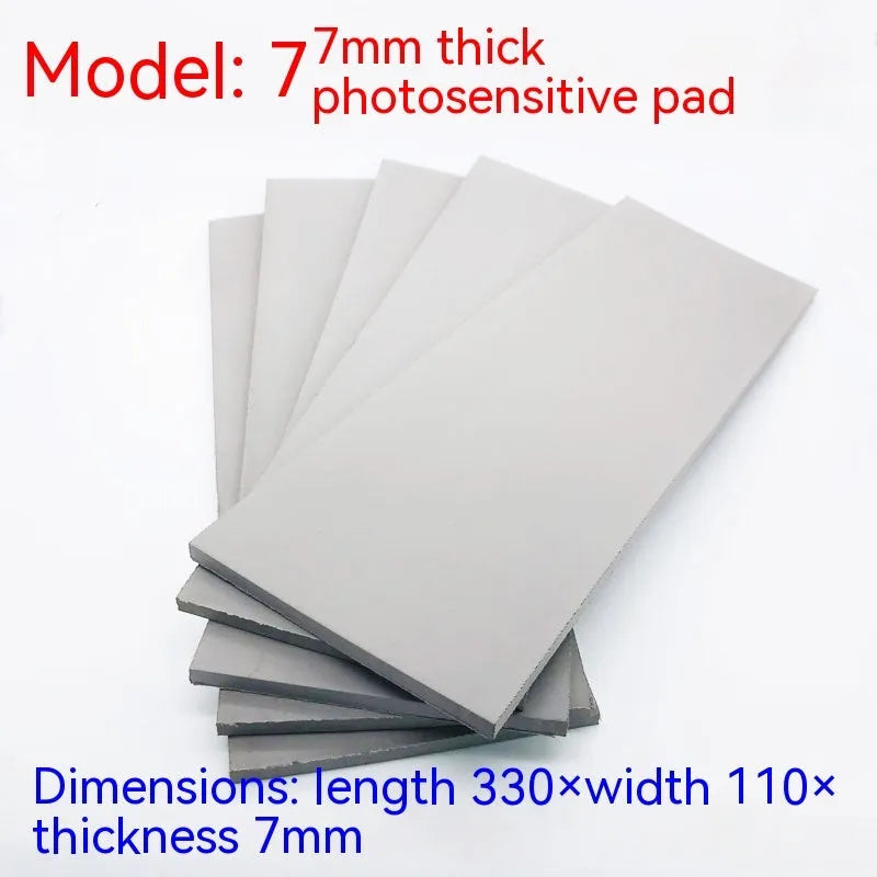 Black and grey light-sensitive mat for calligraphy seal creation measuring 330mm by 110mm