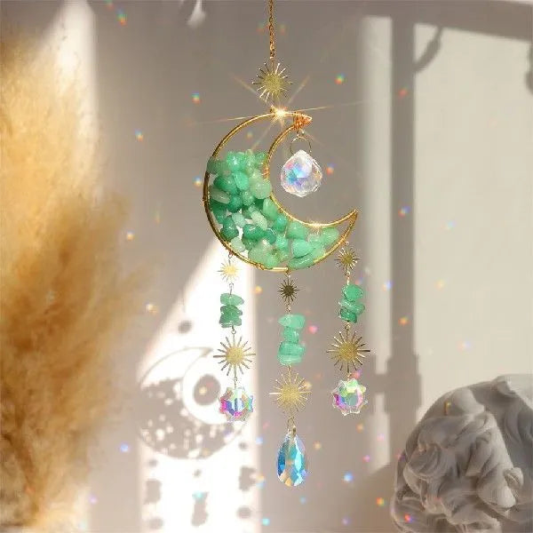 K9 crystal moon car pendant hanging decoration with 420mm length