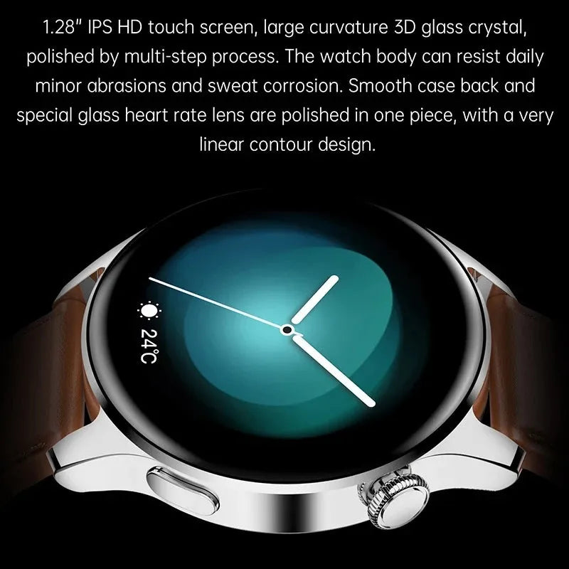 Music Player Bluetooth Call Heart Rate Detection Bracelet Waterproof Sports Watch with 1.28 inch display and zinc alloy shell