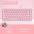 White illuminated mechanical keyboard with 82 keys and metal construction for laptop use