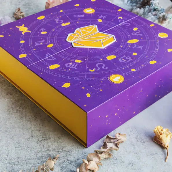 Paper Halloween countdown gift box kit measuring 33.5cm wide by 30.5cm tall.