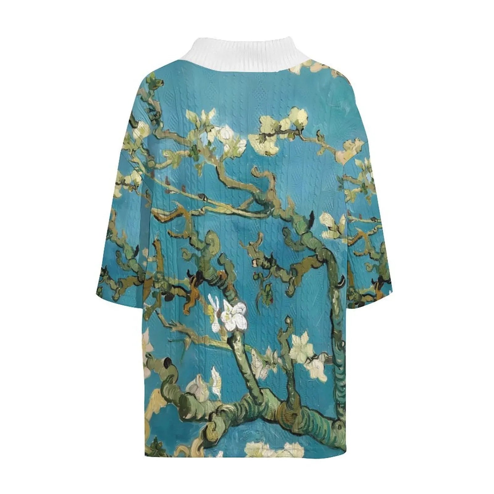 Men's peacock blue 3D printed knitted shorts and T-shirt casual suit set for leisure wear