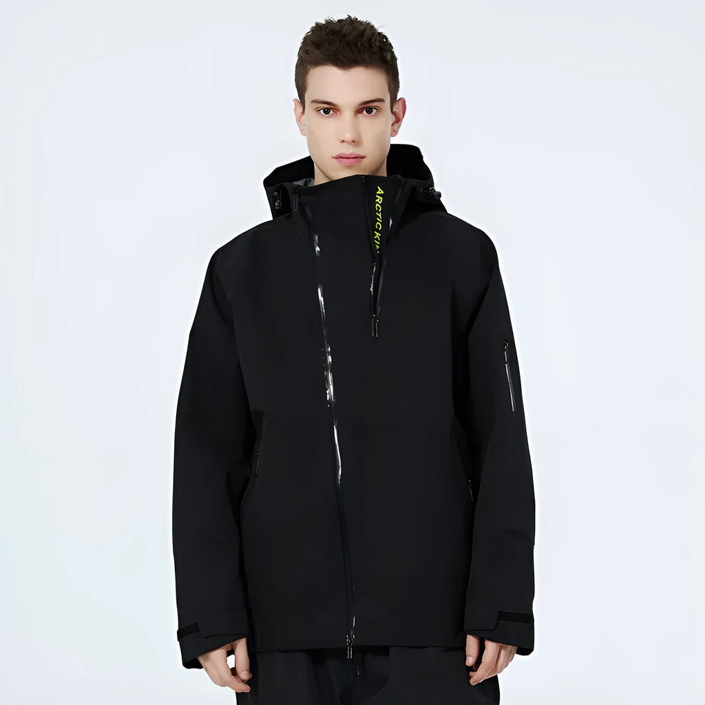 Thin windproof waterproof ski suit for men and women in yellow, black, grey or liner colour