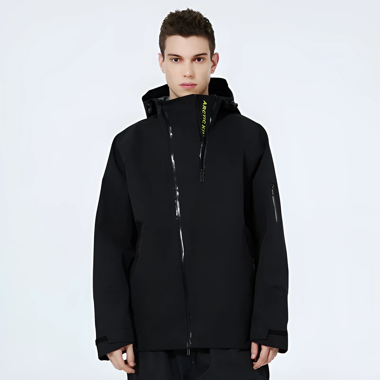 Thin windproof waterproof ski suit for men and women in yellow, black, grey or liner colour