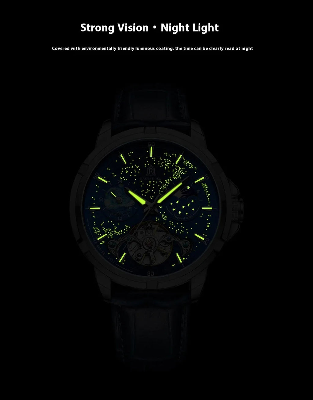 Men's blue dial automatic mechanical watch with stainless steel case and date window