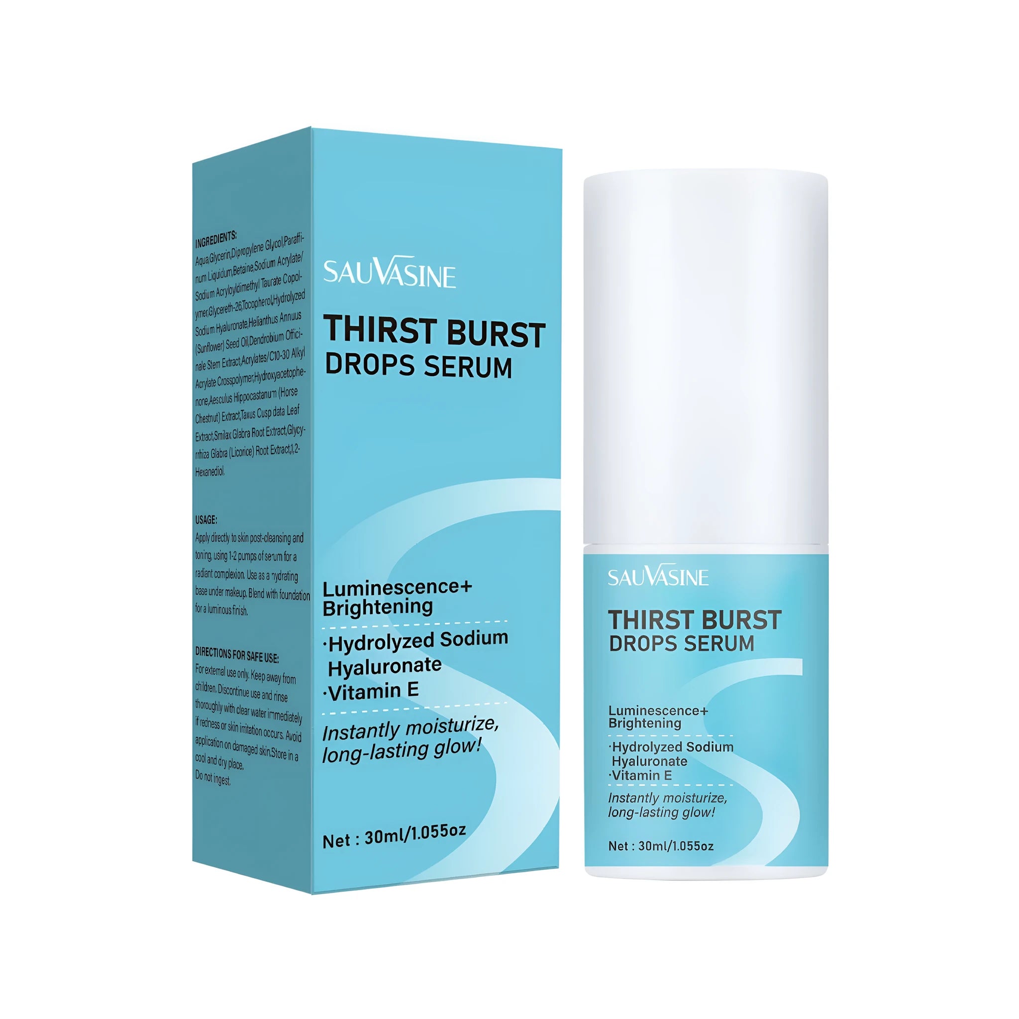 Thirst Relieving Drops 30ml contact lens solution bottle with moisturising and skin improvement properties