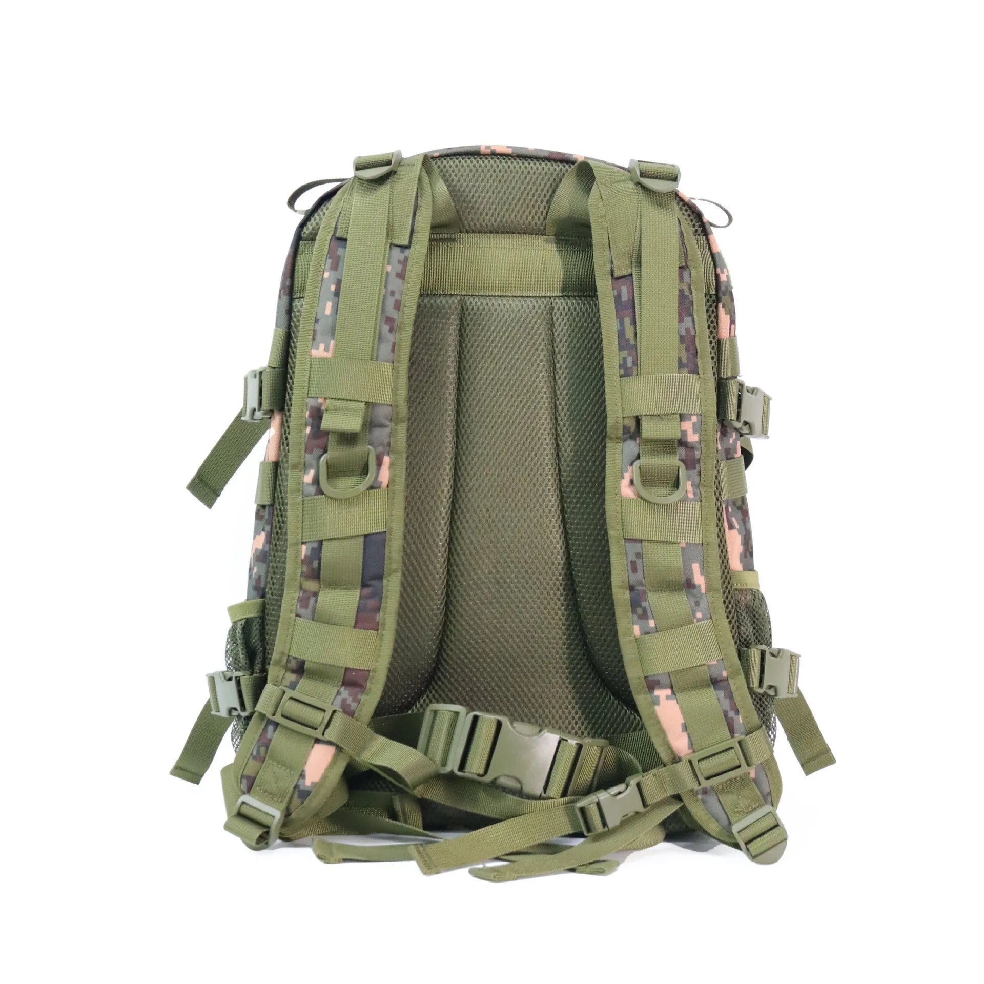 Camouflage outdoor waterproof rucksack Oxford cloth air pillow belt 30x15x46cm capacity below 20L male backpack