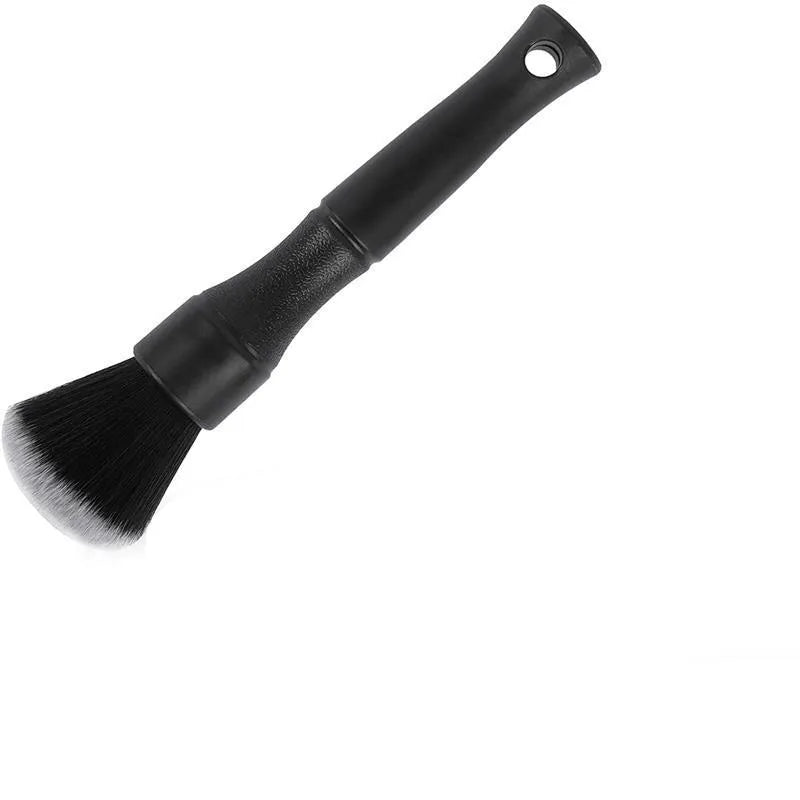 Black car detailing brush with ultra-soft pig hair bristles and a PP handle shown in two sizes: 240mm and 160mm.