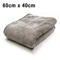 75x35cm and 60x40cm microfiber car drying towel shown flat