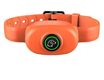 Waterproof rechargeable remote dog training collar with shock, vibration, and beep modes in black or orange