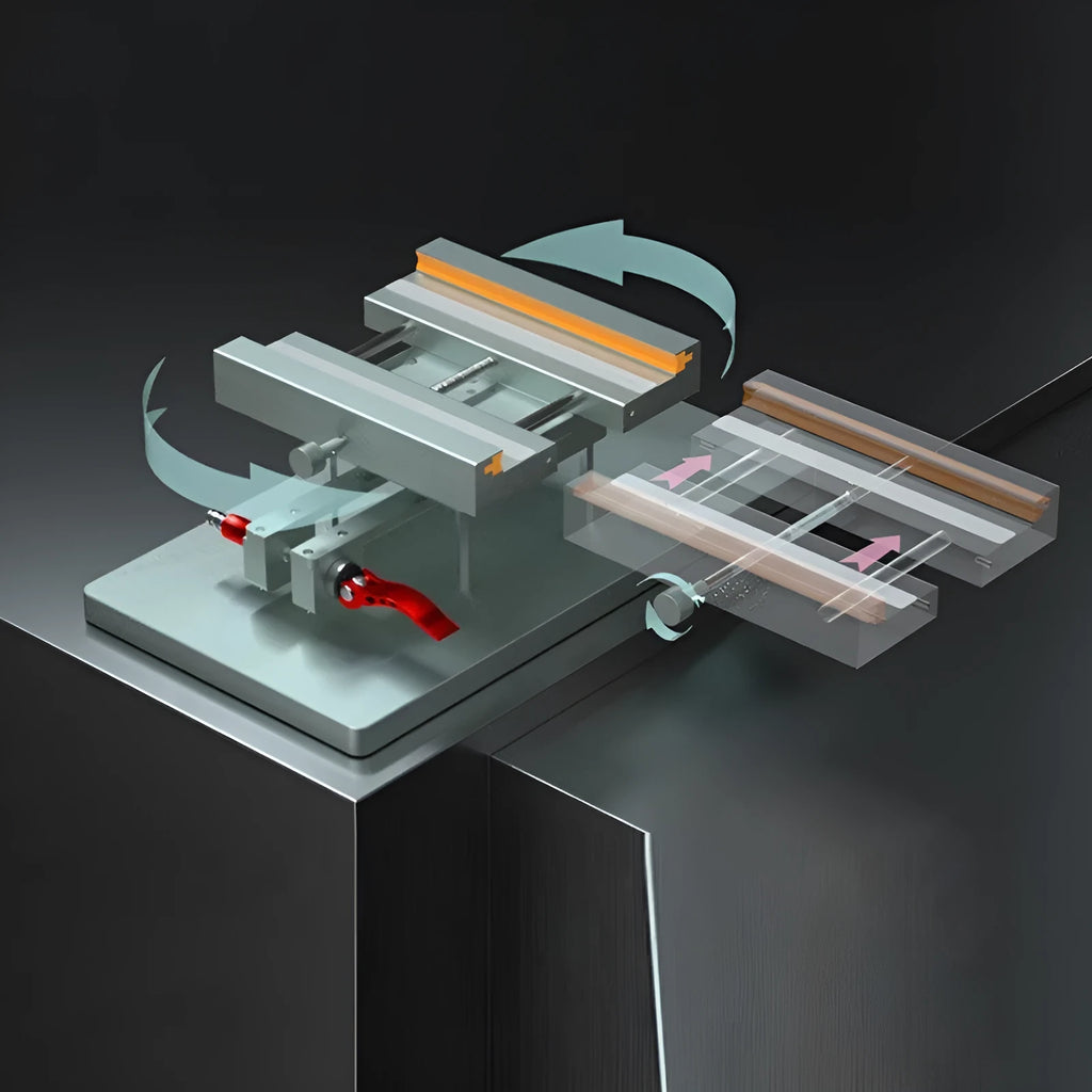 Mobile phone repair fixture with 360-degree rotation and silicone grips for phone disassembly