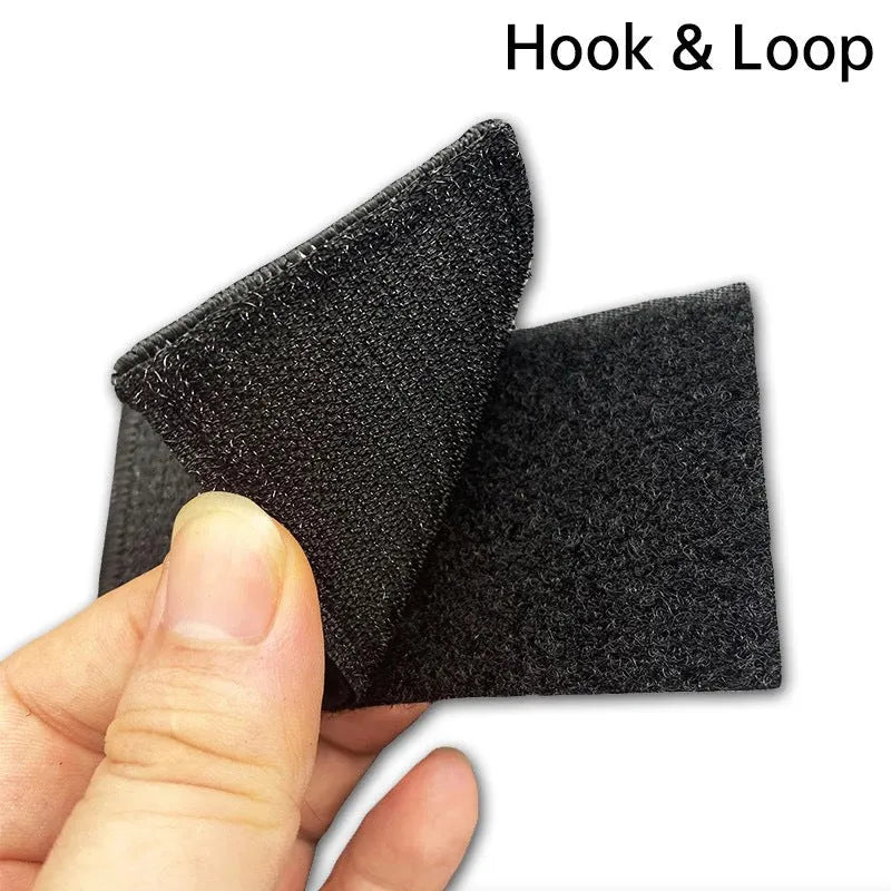 Outdoor embroidered fabric badge with velcro strip backing in green colour options.