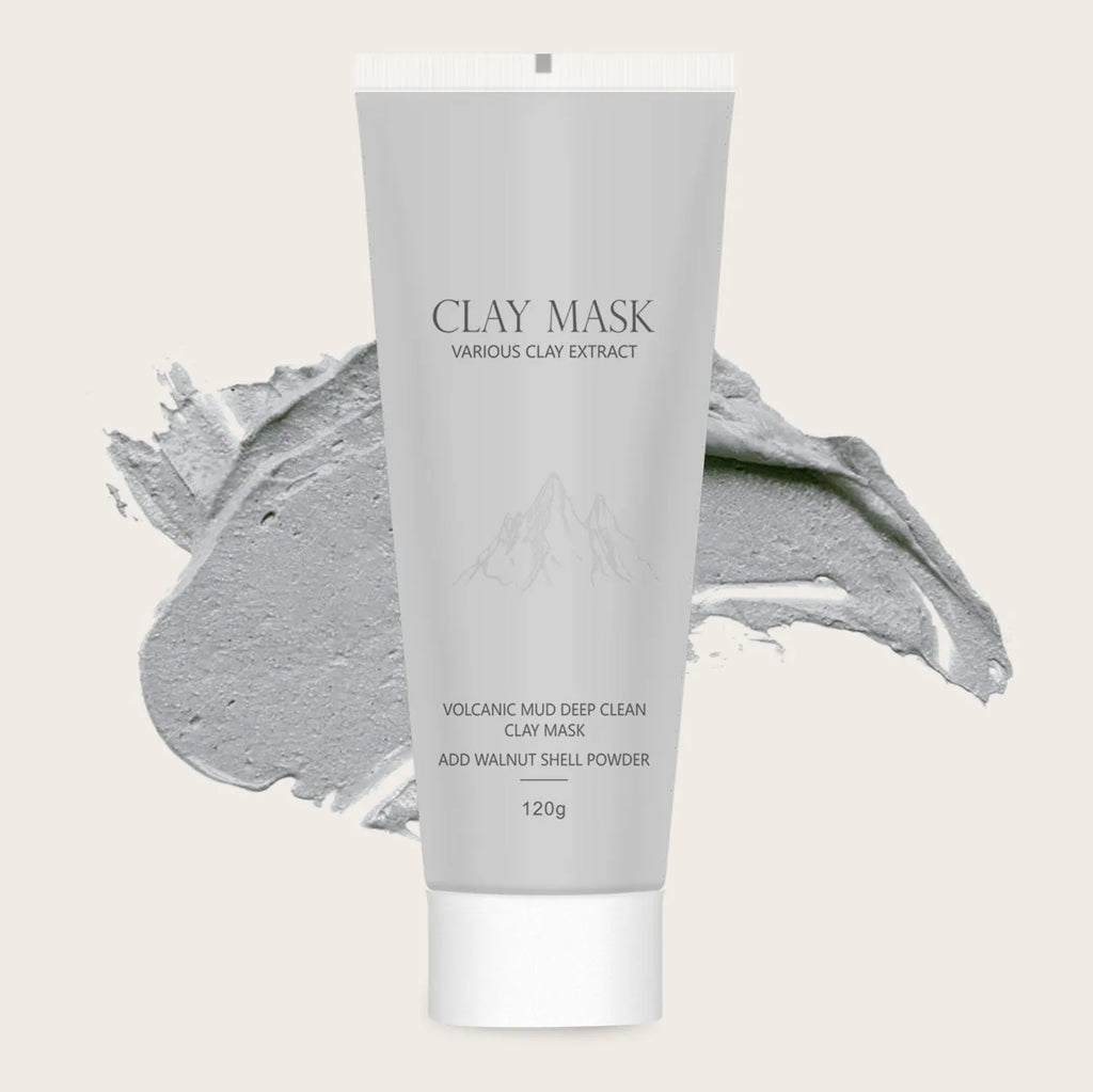 Volcanic mud mask deep cleaning facial mask with brush 120ml export