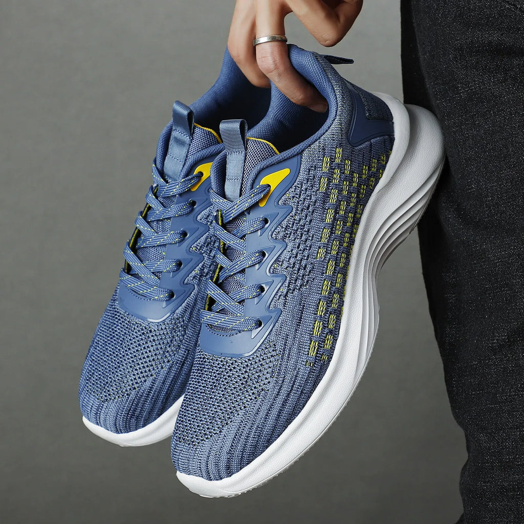 Women's Flyknit running shoes in lavender purple with EVA sole and mesh upper