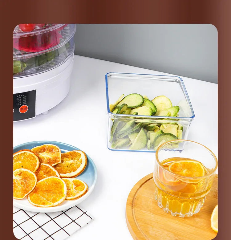 Five-layer household food dehydrator with UK plug for drying fruits and vegetables
