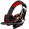 Wired gaming headset with microphone and breathing light in blue colour