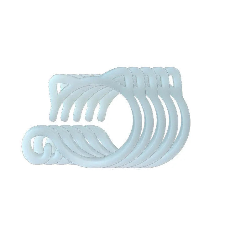Coloured cat-shaped plastic plant clips for garden vine support