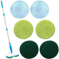 Wireless electric floor mop with handheld design and multiple cleaning pad attachments