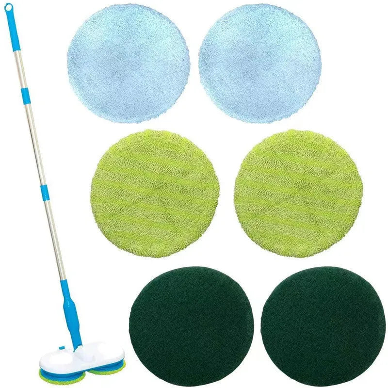 Wireless electric floor mop with handheld design and multiple cleaning pad attachments