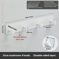 Iron traceless wall hook with self-adhesive tape for shower doors, in black and white.