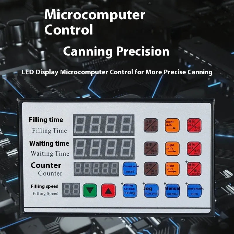 CNC Filling Machine with digital display and dispensing nozzle on a benchtop.