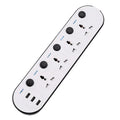International power strip with multiple switches, USB ports, and compatible with EU, US, UK and AU plug standards