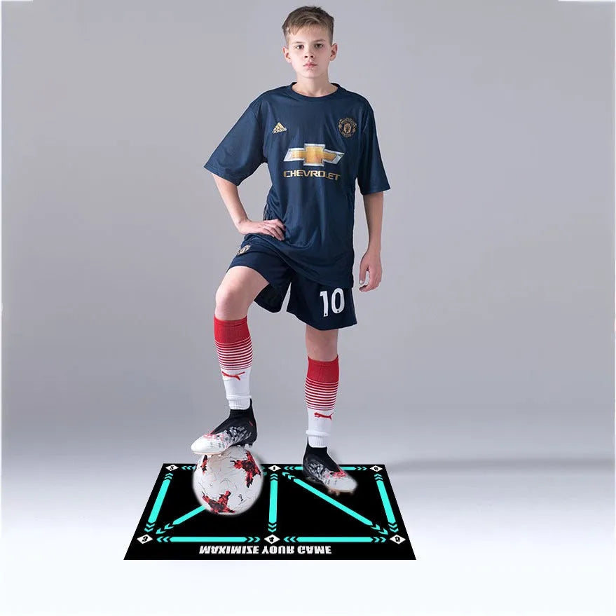 Indoor football training mat with cushion colour for skill development practice