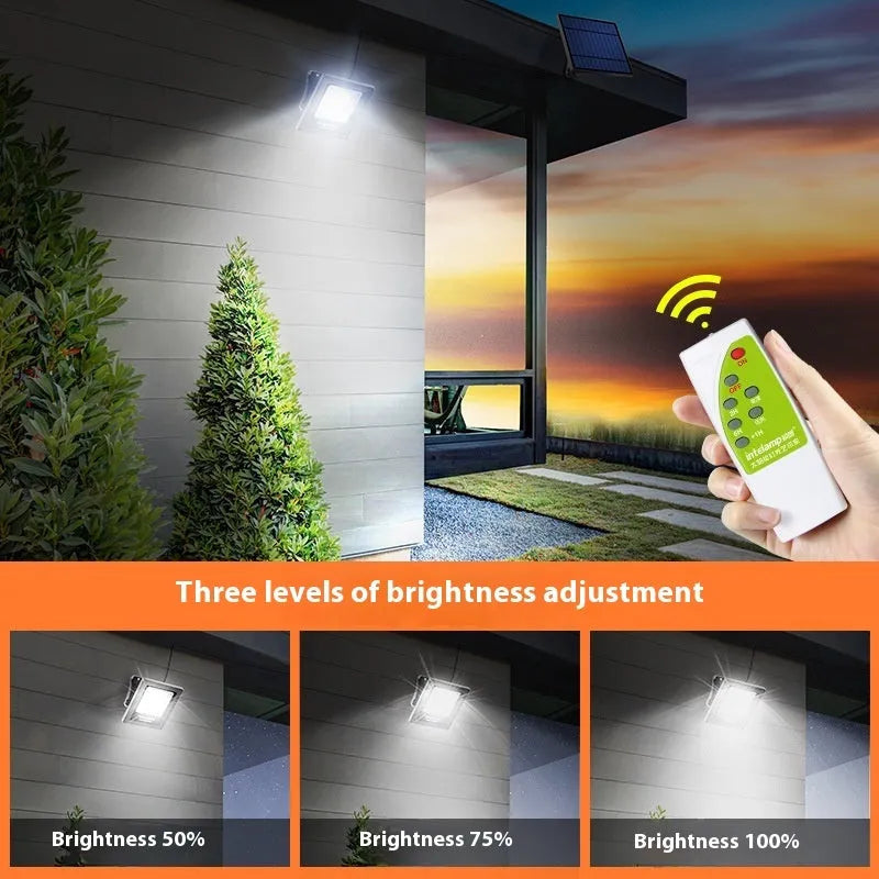 Outdoor solar-powered LED light with waterproof IP65 rating for courtyard and garden installation