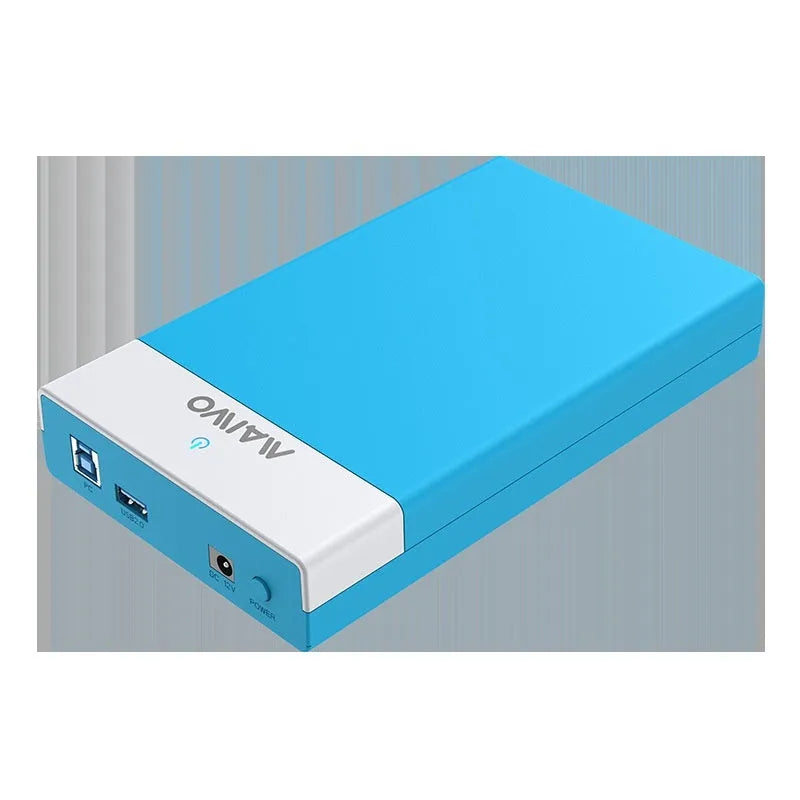 3.5 inch SATA to USB hard disk enclosure with power supply and data cable