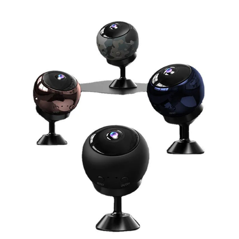 1080p wireless WIFI surveillance camera with ABS housing showing front lens and connection ports