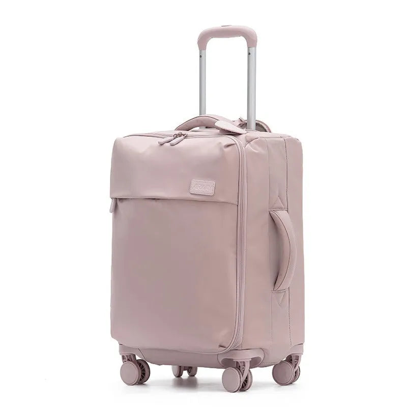 20-inch ultra-light waterproof Oxford cloth suitcase in bluestone green with universal wheels