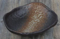 Japanese coarse pottery sashimi bowl set with irregular shaped ceramic tableware and floral decorations