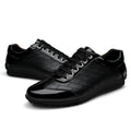 Men's genuine leather oxford shoes in black, handmade, view from side
