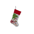 Flamingo themed cloth Christmas stocking with American style design, 46cm length