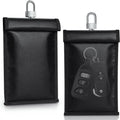 Fireproof fabric mobile phone bag with glass fibre and RFID blocking in solid colour