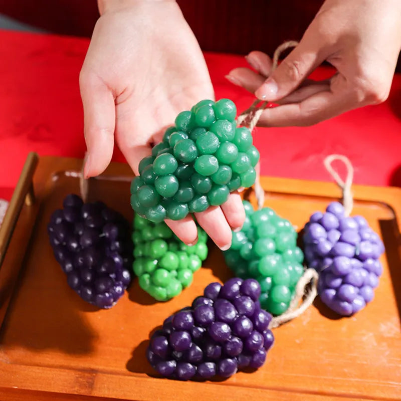 Purple and green handmade grape soap bars weighing 80g for natural bathing cleansing