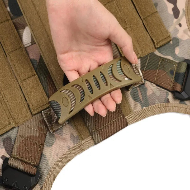 Pet training vest 6-piece tactical battle suit for dogs in CP camouflage and black