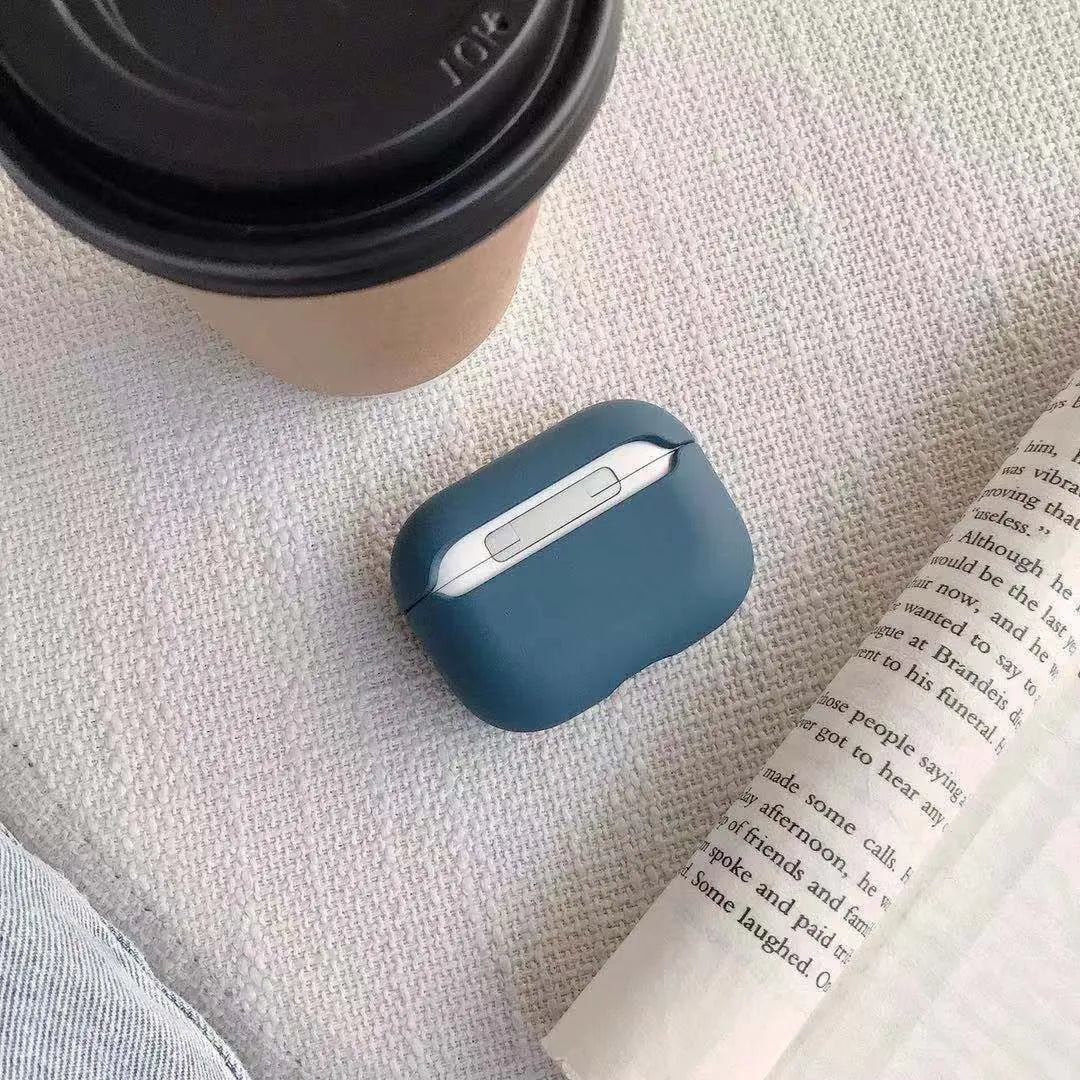 Plastic protective case for AirPods Pro showing multiple colour options