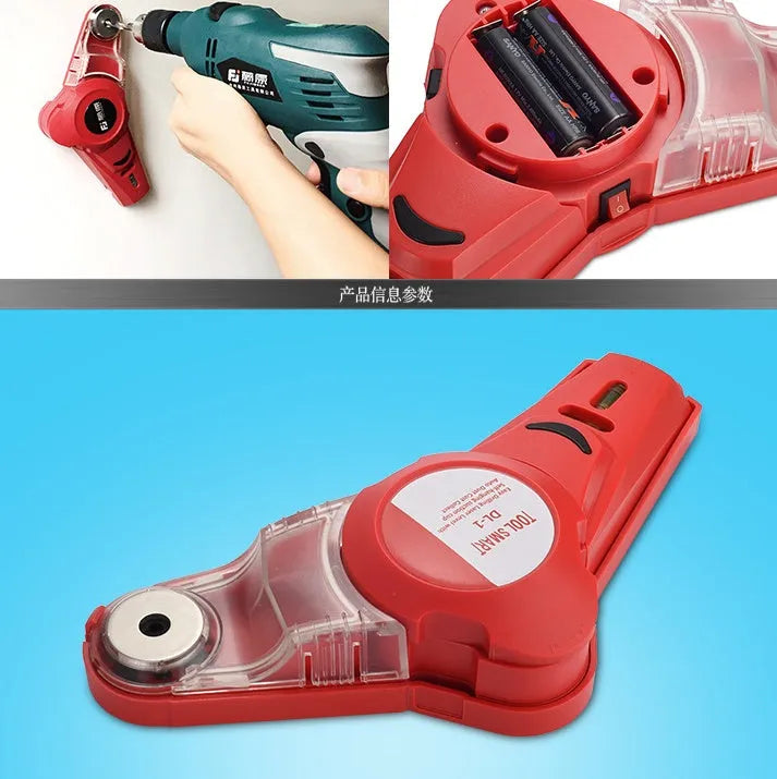 Red portable infrared laser level with punching positioning function for woodworking