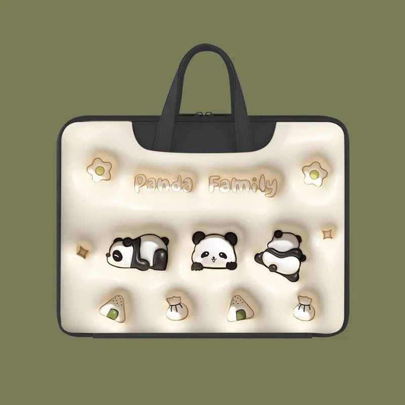 Inflatable laptop bag in PU leather with travel straps and colourful design options