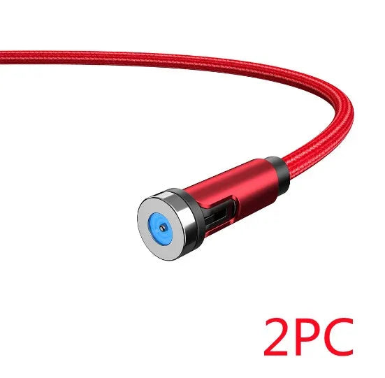Essager 360-degree rotating magnetic USB charging cable with blue LED indicator and aluminium alloy shell