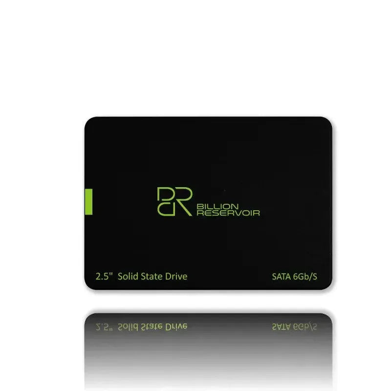 2.5-inch black plastic SATA solid state drive with dimensions 100mm by 70mm