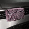 Creative covered plastic car ashtray Full Diamond Series black colour 10x7x5cm