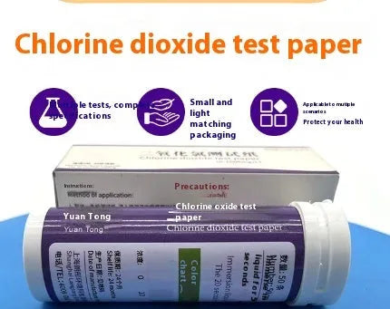 Chlorine dioxide test paper bottle containing 50 pieces for 0-1000mg/L waste water detection