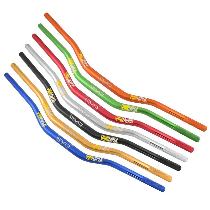 Orange aluminium alloy scrambling motorcycle PRO handlebar with 28mm diameter and 80x10cm measurements