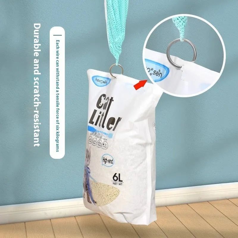 Cat grooming bag with zipper closure and detachable mesh panels for secure pet containment