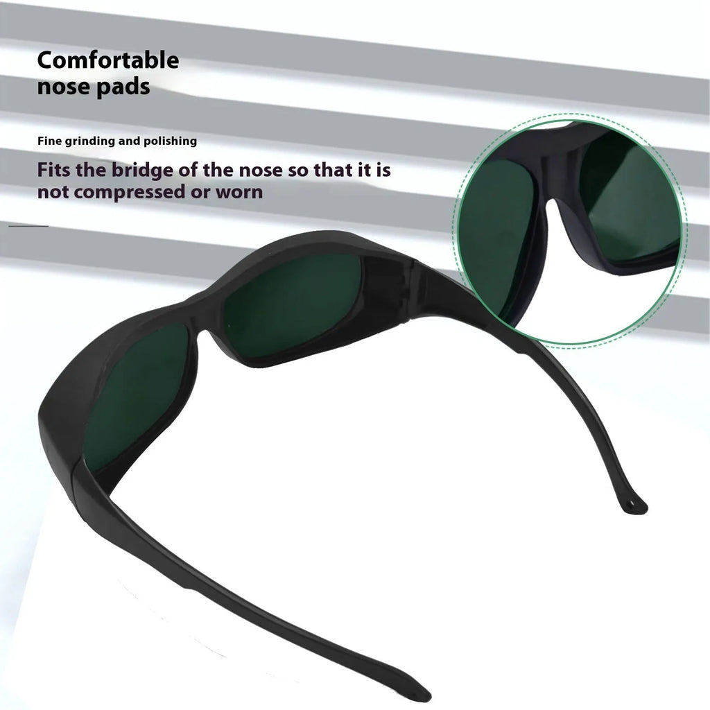 Photon skin rejuvenation and laser welding safety goggles with protective case.