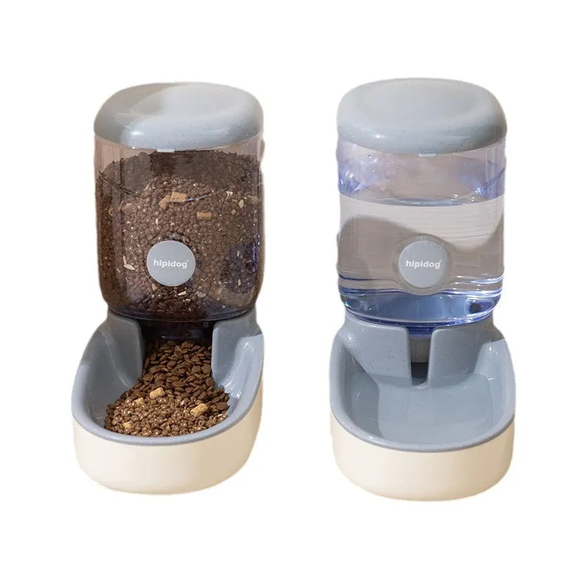 Automatic grey pet water fountain with 3.8L capacity for cats and dogs
