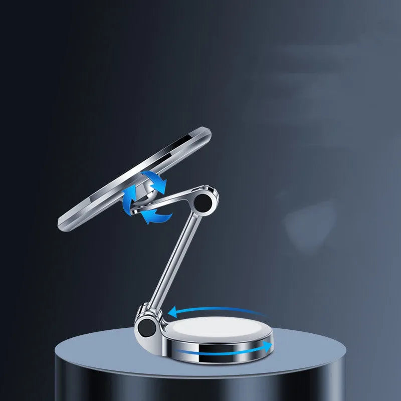 360-degree rotating car phone holder with flexible clip on instrument panel